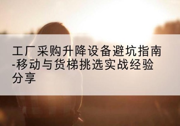 十堰移动式升降机怎么选-工厂采购升降设备避坑指南-移动与货梯挑选实战经验分享